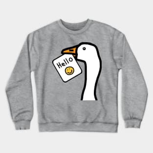 Portrait of a Goose with Stolen Greeting Crewneck Sweatshirt